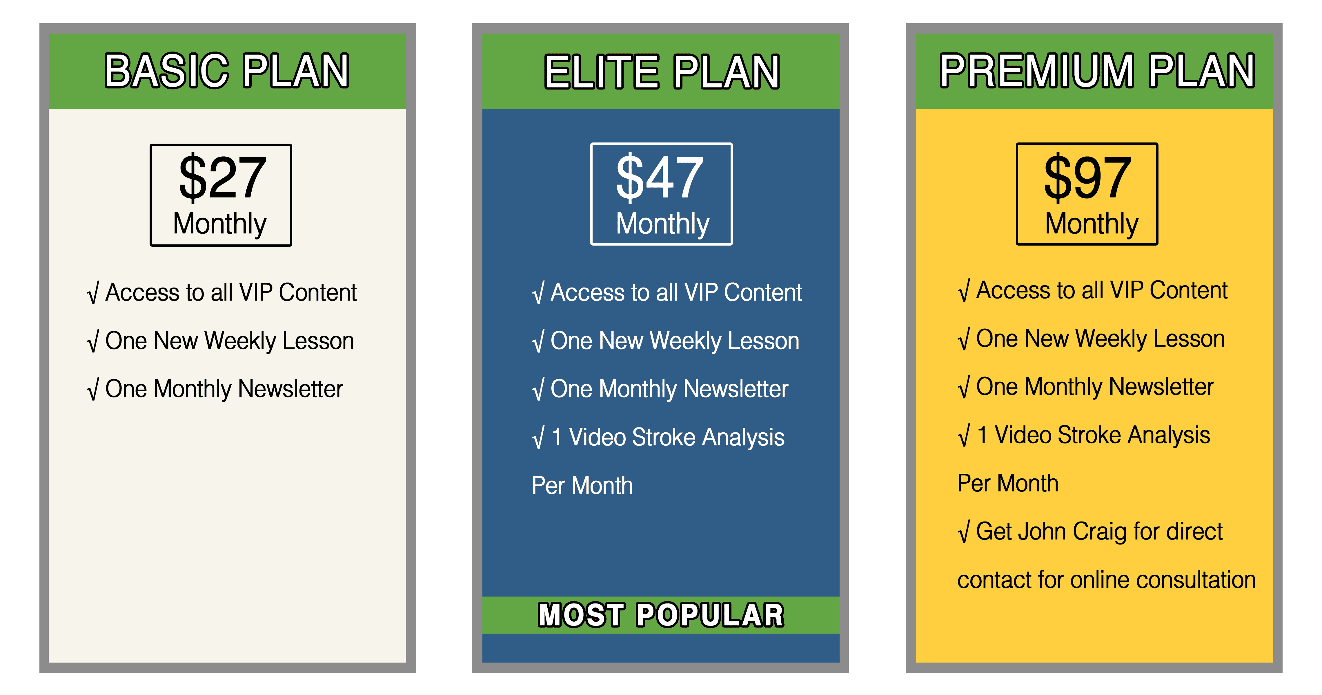Membership LEVELS Performance Plus Tennis